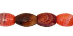 Bold Rainbow Fire Agate Faceted Rice 14x10mm