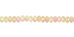 Czech Glass Flower Garden Fire Polished Rondelle 3x5mm