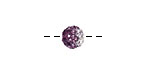 Amethyst/Crystal Ombre Pave Round 8mm (1.5mm hole)
