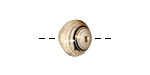 African Paper (ivory, w/gray & mustard) Bicone 12x13mm
