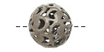 Painting with Fire Torch Fired Enamel Nut Brown/Elan Gray Arabesque Round 20mm