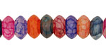 Rainbow Fire Agate Rondelle 5x12mm