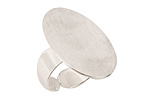 Silver (plated) Adjustable Oval Ring 31x23mm