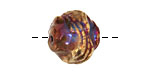 XAZ Raku Gold Luster Orb 21-22x20-21mm