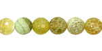 Lime Fire Agate Faceted Round 8mm