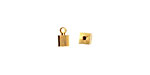 Memory Wire Gold (plated) Cube w/ Ring Endcap 7x4mm