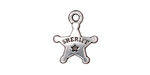 TierraCast Antique Silver (plated) Sheriff's Badge 15x18mm