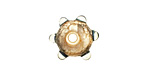 The BeadsNest Lampwork Glass Crackle Bumpy Rondelle 7-8x16-18mm