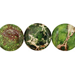 Green Impression Jasper Puff Coin 18mm