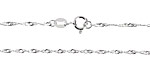 Sterling Silver Finished Spiral Chain 18"