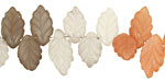 Moonstone (multi) Carved Leaf Drop 7-8x12-13mm