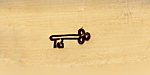 Skeleton Key Metal Stamp 6mm