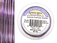 Artistic Wire Silver Plated Amethyst 22 gauge, 10 yards