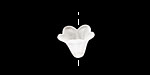 Lucite Alabaster 5 Petal Mini Bellflower 11x14mm