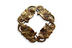 Vintaj Natural Brass Waterlily Toggle Ring 26mm