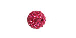 Fuchsia Pave Round 12mm