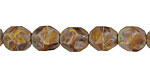 Czech Glass Misty Moors Faceted Nugget 10x8mm