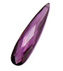 Violet Faceted Flat Teardrop 9x36mm