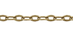 Antique Brass (plated) Every Other Flat Oval Link Chain