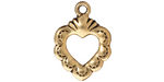 TierraCast Antique Gold (plated) Sacred Heart Ring 19x25mm