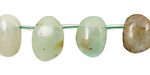 Peruvian Blue Opal Freeform Oval Drops 10-15x15-18mm