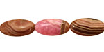 Brown Rhodochrosite Flat Oval 20x10mm