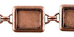 Nunn Design Antique Copper (plated) Large Rectangle Bezel Bracelet 16x12mm