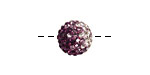 Amethyst/Crystal Ombre Pave Round 12mm