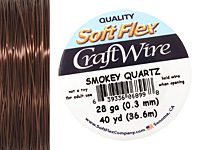 Soft Flex Smokey Quartz Craft Wire 28 gauge, 40 yards