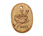 Kylie Parry Ceramic Oval Nest Pendant 25x35mm
