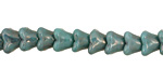 Czech Glass Luster Teal Bellflower 6x7mm