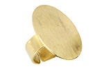 Brass Adjustable Oval Ring 31x23mm