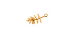 Stampt Antique Gold (plated) Olive Branch Charm 6x15mm
