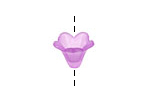 Lucite Violet 5 Petal Mini Bellflower 11x14mm