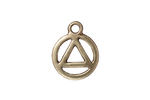 TierraCast Antique Brass (plated) Recovery Symbol Charm 15x19mm