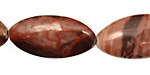 Red Conglomerate Jasper Horse Eye 30x15mm