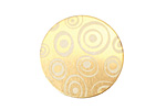 Lillypilly Gold Groovy Circles Anodized Aluminum Disc 25mm, 22 gauge