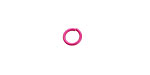 Hot Pink Enameled Copper Round Jump Ring 7mm, 18 gauge