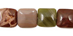 Imperial Jasper Puff Square 14mm