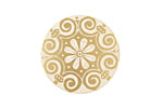 Lillypilly Gold Scrolling Daisy Anodized Aluminum Disc 25mm, 22 gauge
