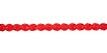 Czech Fire Polished Glass Siam Ruby Round 3mm