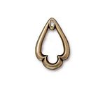 TierraCast Antique Brass (plated) Trefoil Charm 16x24mm