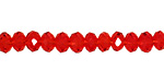 Siam Ruby Crystal Faceted Rondelle 6mm