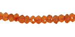 Carnelian Faceted Rondelle 3-4mm