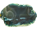 Blue Green Agate Natural Edge Freeform Faceted Slab 48-74x33-58mm