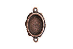 Nunn Design Antique Copper (plated) Mini Ornate Oval Bezel Link 24x15mm