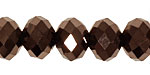 Oiled Bronze Crystal Faceted Rondelle 14mm