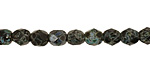 Czech Fire Polished Glass Jet Picasso Round 6mm