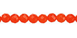 Neon Orange Candy Jade Faceted Round 6mm