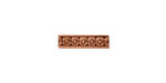 TierraCast Antique Copper (plated) Deco Rose 3-Hole Bar 4x15mm